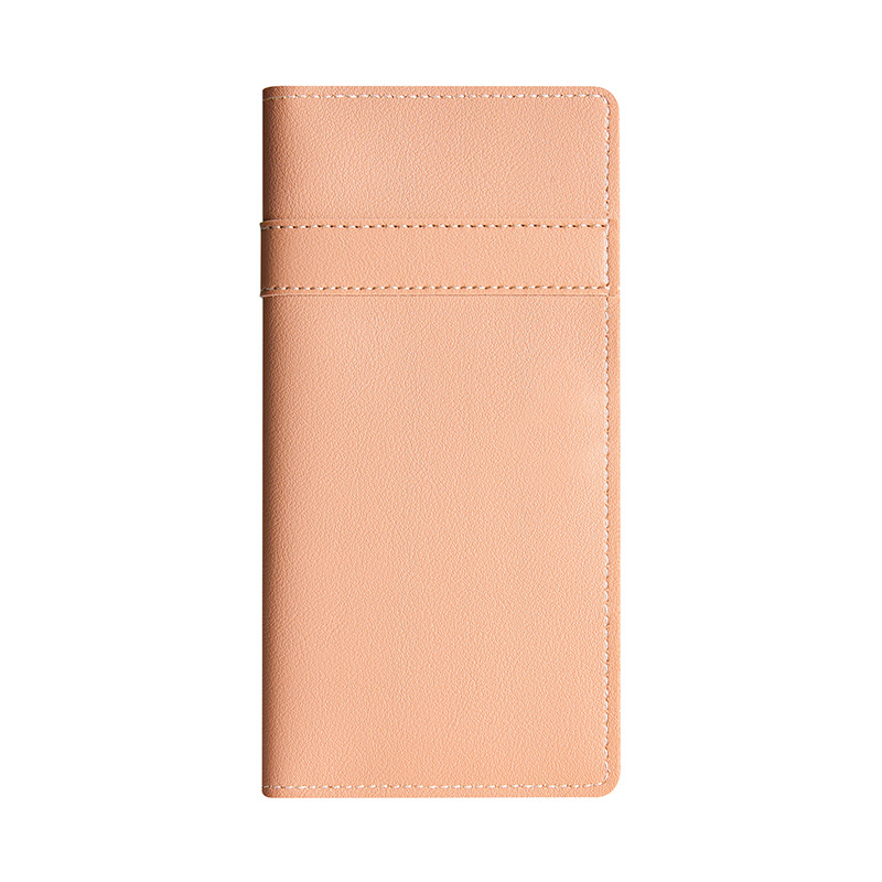 Cartera larga de color liso con diseño de patchwork para mujer, bolso de mano ligero con cierre, tarjetero con múltiples ranuras para tarjetas, cartera de cuero versátil y moderna.