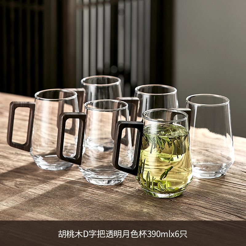 [6종세트] D자형 투명 역컵 390ML