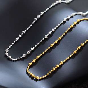 Ins Style Round Bead Necklace for Women, Niche Design, Simple, Accessible Luxury, High-End Clavicle Chain, Versatile Retro Accessories