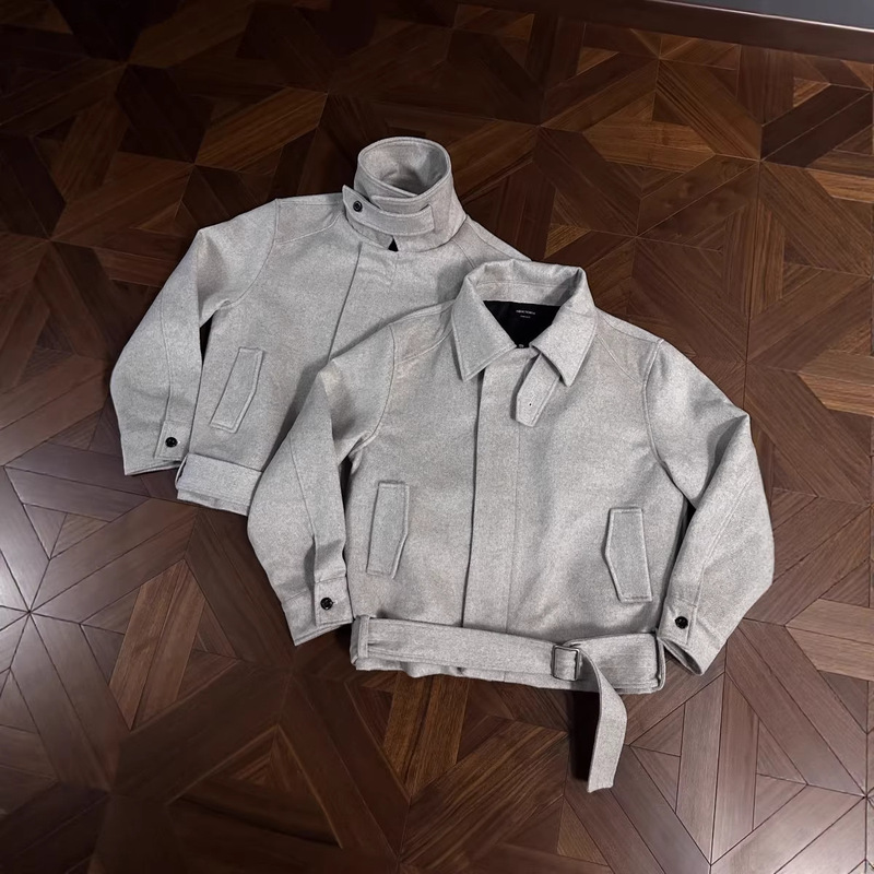 Woolen Tie-Deconstructed Straight-Shoulder Jacket for Men and Women, Spring and Autumn Thickened Warm Floral Yarn Lapel Woolen Coat, Stylish Top Woolen Tie-Deconstructed Straight-Shoulder Jacket for Men and Women, Spring and Autumn Thickened Warm Floral Yarn Lapel Woolen Coat, Stylish Top