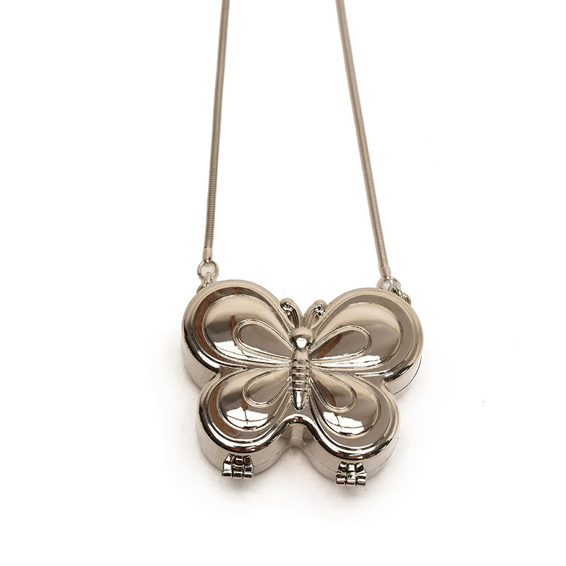 Bolso de cena de lápiz labial dorado mariposa transfronterizo bolso de moda europeo y americano flor de alta gama metal pequeño bolso femenino de moda