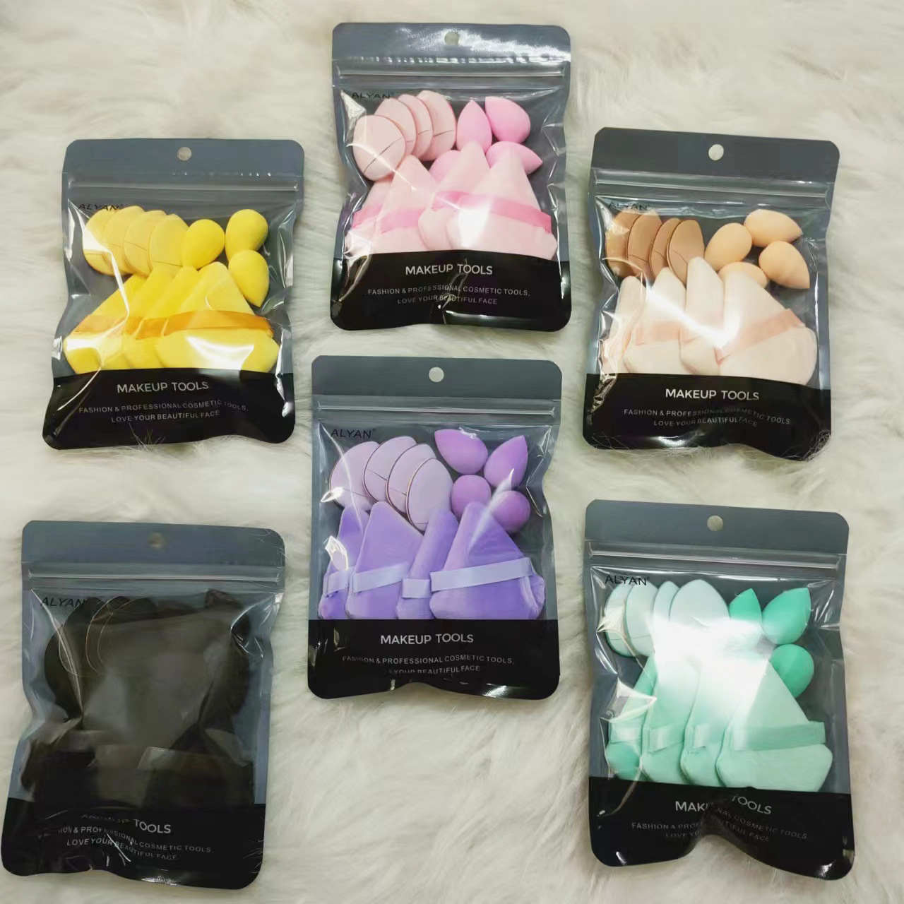 143g Weight Makeup Puff Makeup Tools Types 1 Set Quantity Sponge Material Solid Color Pattern Simple Style Style Simple Style Solid Color Sponge Makeup Puff 1 Set 9