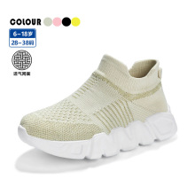ins潮儿童飞织袜子鞋女童鞋春夏季新款透气童鞋休闲火山运动鞋果