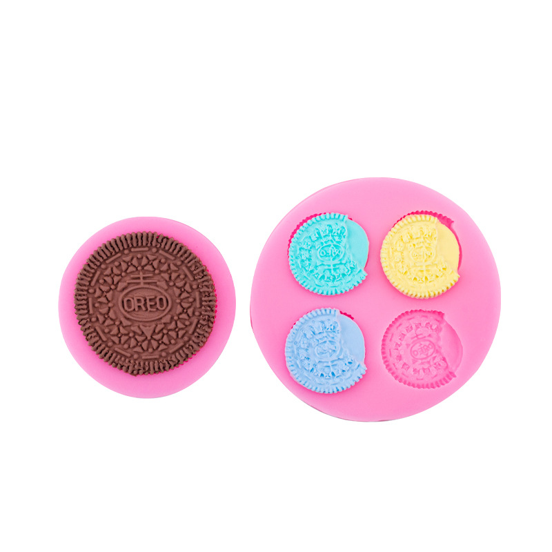 Simulación sándwich galleta Oreo molde de silicona creativa pastel chocolate decoración arcilla cerámica suave epoxi