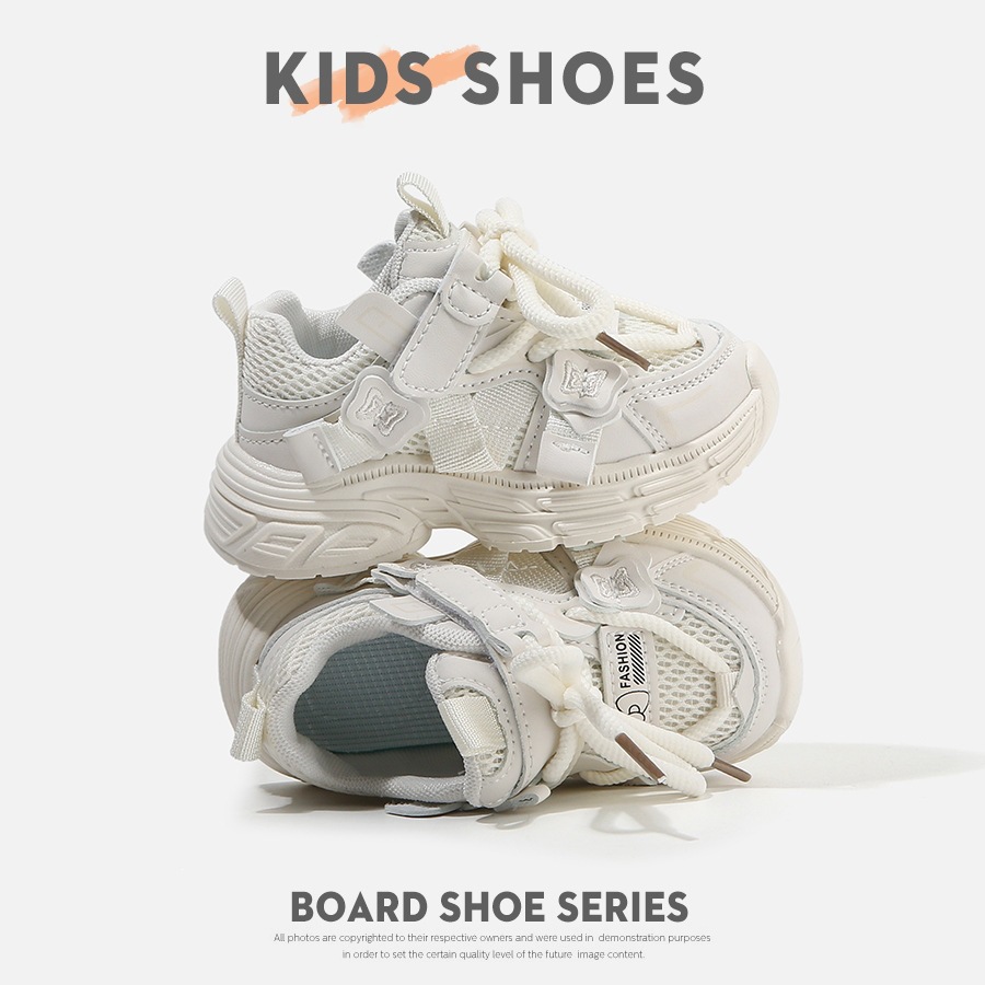 Mädchen-Sneaker im Prinzessinnen-Stil mit Farbblock-Design, lässig, sportlich, weiß, trendiges Dopamin-Design, Kinderschuhe_voghion.com