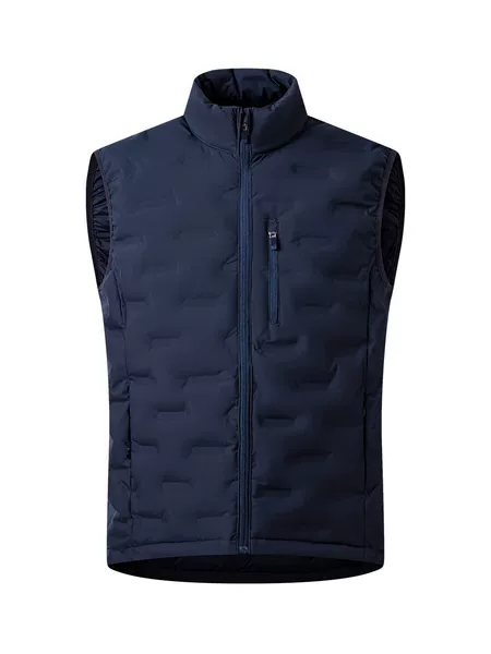 Down vest couple's jacket, outdoor warm waterproof stand-up collar lightweight down jacket, custom corporate workwear