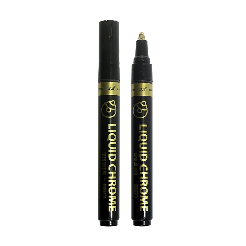 乐途 Retroreflective brush, highlighter, marker, gold and silver, mirror effect, DIY
