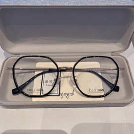 浪特梦52316多边形52配近视度数复古眼镜简约百搭时尚气质款镜框