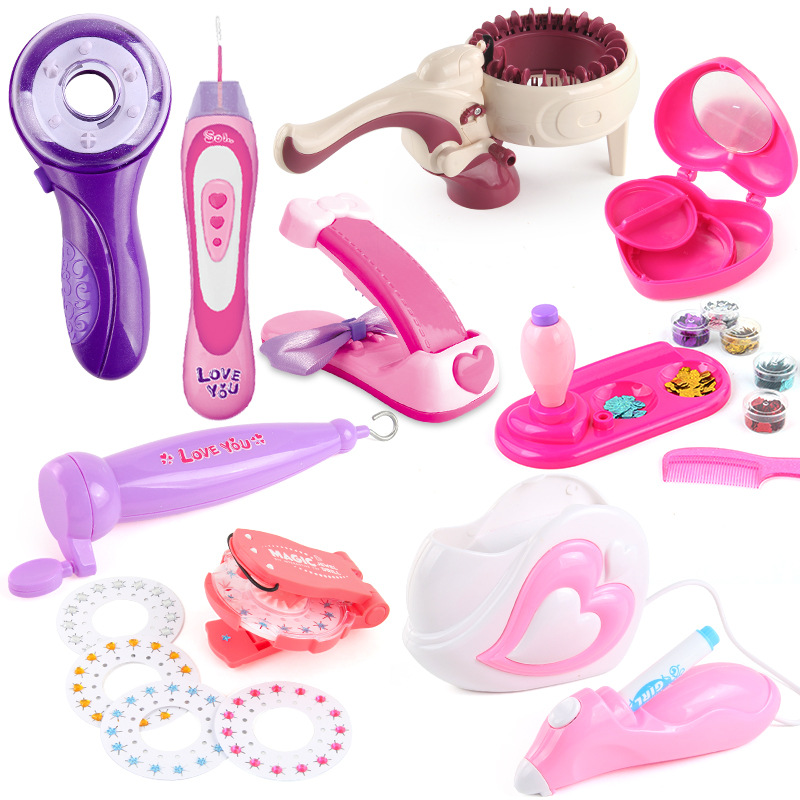 Herramienta para Trenzar el Cabello, Popular en TikTok, para Niñas, Trenzadora Automática de Cabello, Juego de Accesorios para el Cabello, Juguete de Maquillaje DIY