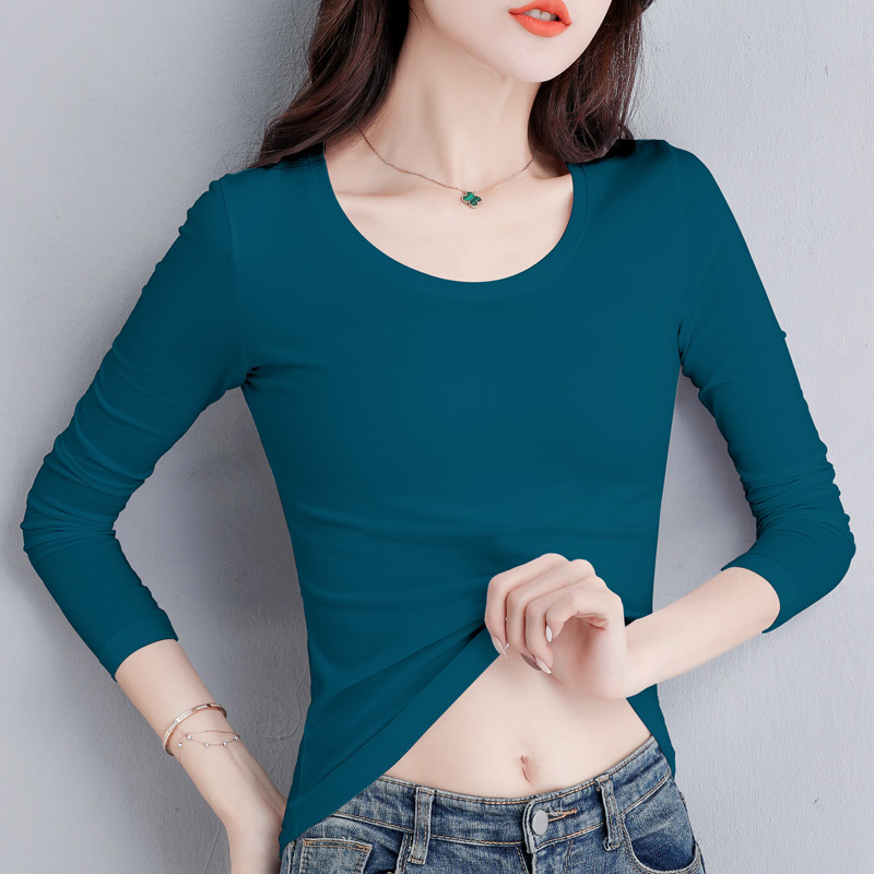 카우 블루 라운드넥 긴소매