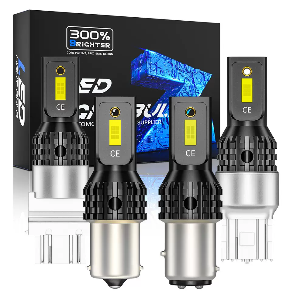 跨境汽车LED灯泡3570 转向灯1156/1157/T20/T25防频闪解码倒车灯