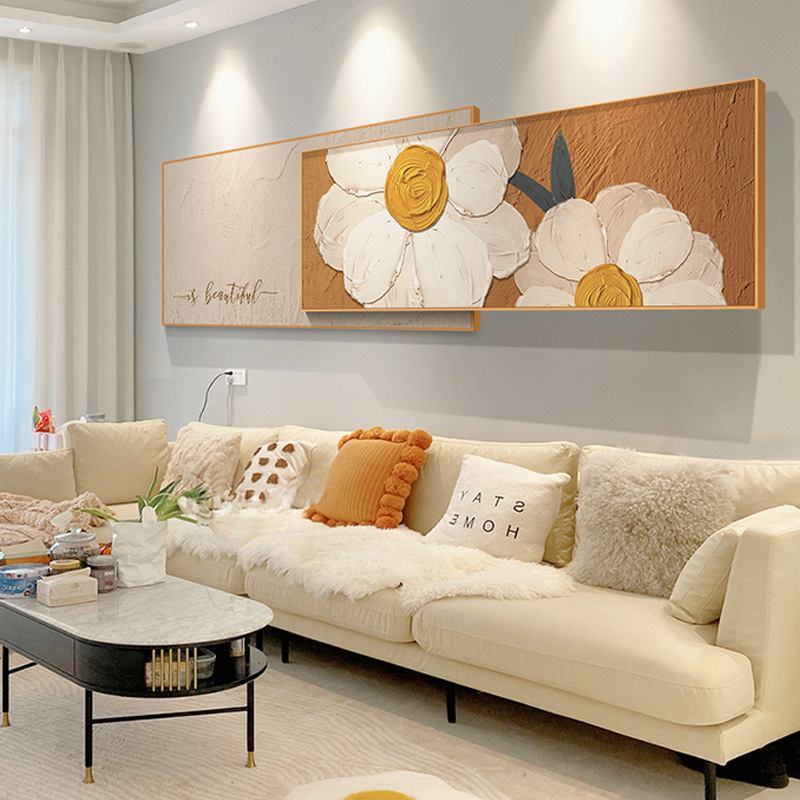 轻奢客厅装饰画高级感肌理墙壁墙上壁画油现代简约沙发背景墙挂画