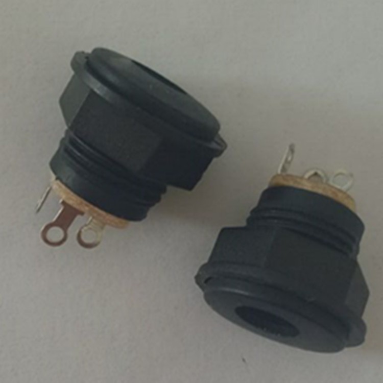 DC022 插头5.5*2.5/5.5*2.1插头塑料螺母DC电源插座