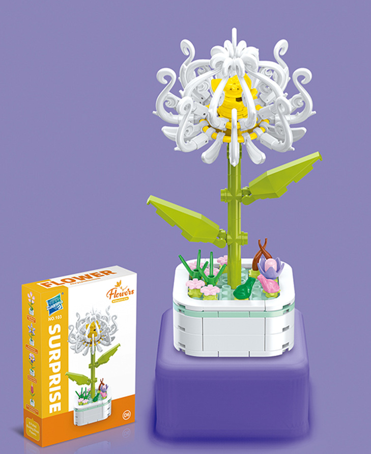 Diamante caballo bloques de construcción flor suculenta olla creativa ramo decoración compatible con Lego niños pequeñas partículas ensambladas juguetes al por mayor