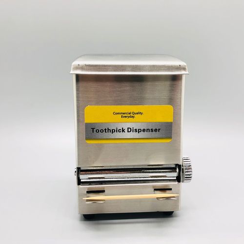 Stainless steel mechanical twist type retro creative Coke vending machine toothpick box 304 stainless steel toothpick holder