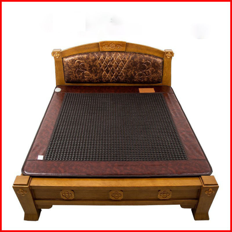 玉石床垫加热汗蒸托玛琳砭石麦饭石锗石双温双控远红外线厂家批发