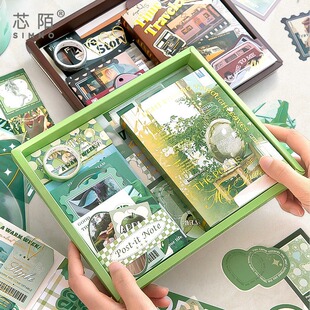 High-Value Planner Set Cross-Border Popular Warm Gift Series Planner Gift Box Retro Girl Planner Creative Gift