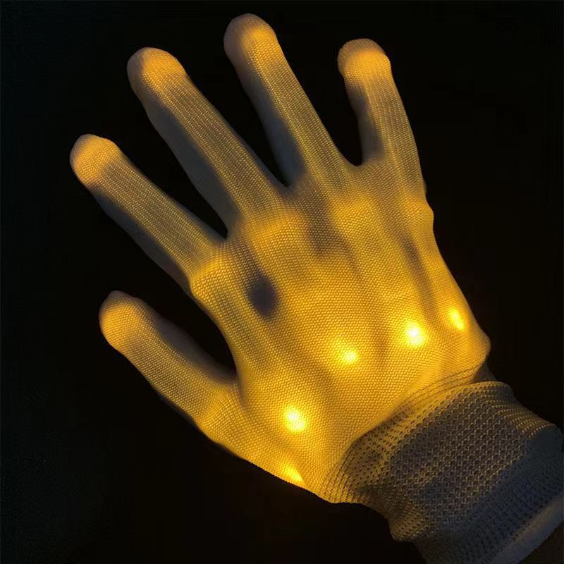 Cruz-frontera llevó guantes regalo de Halloween luminoso súper brillante hueso guantes coloridos accesorios fluorescentes