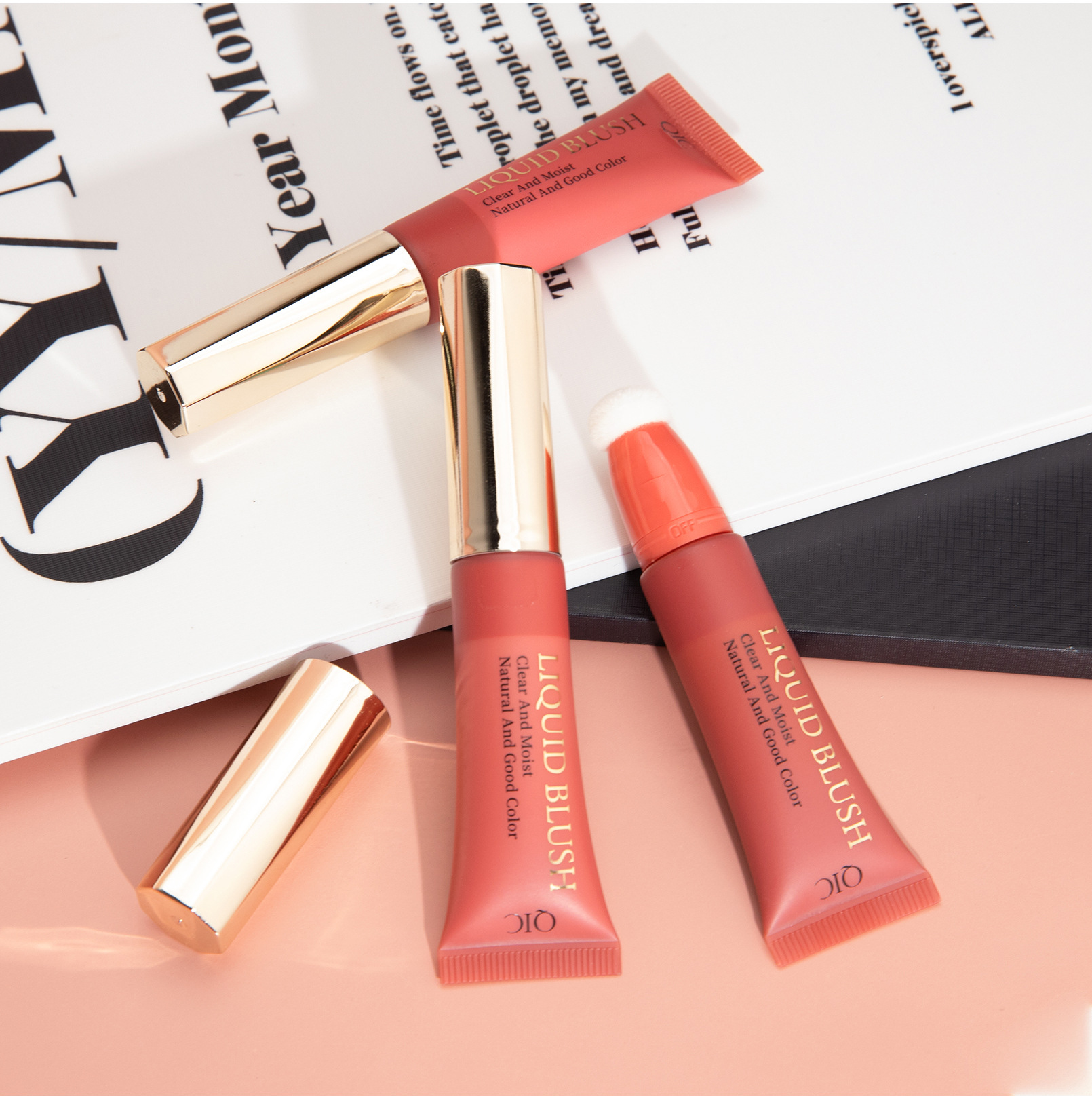 QIC Qini CAI Sponge Blush for Head, Lip and Cheek, Hydrating, Easy to Spread, Smooth and Long-lasting Liquid Blush undefined