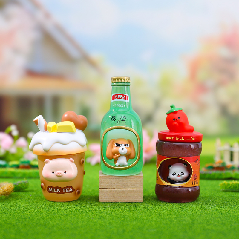 可爱创意手办网红热卖罐罐惊奇便利店盲盒卡通桌面摆件圣诞节装饰|undefined