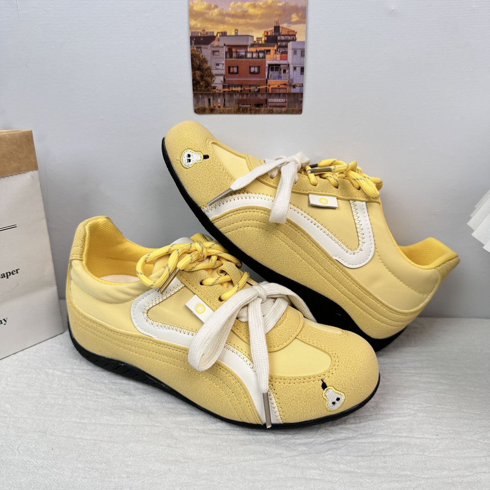 A9914 zapatos de mujer de entrenamiento alemán 2025 nuevos zapatos casuales deportivos de todo fósforo de primavera zapatos de carreras retro zapatos Forrest Gump de suela suave
