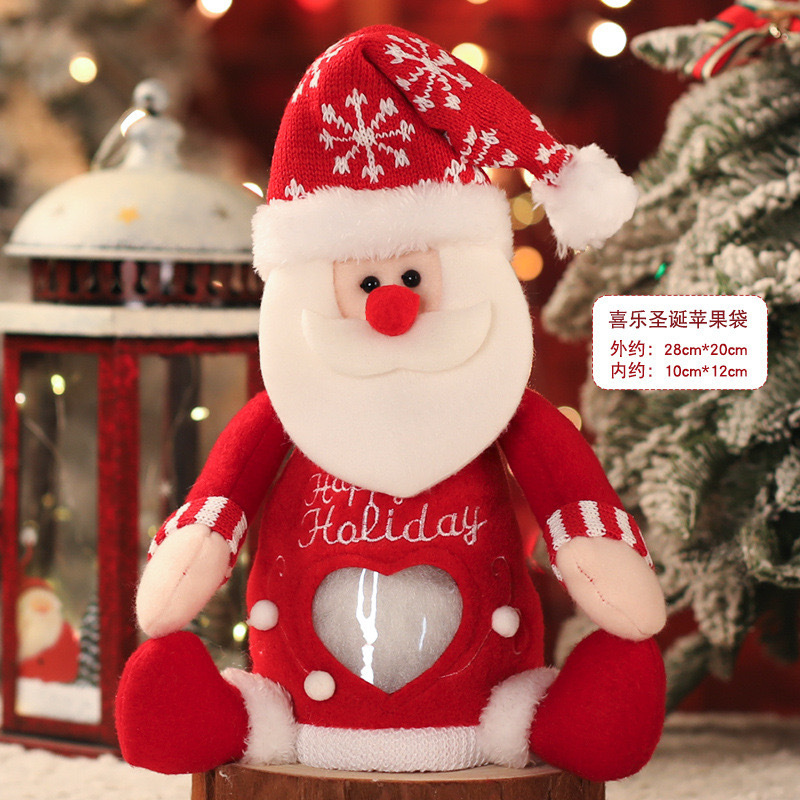 クリスマスリンゴ袋プレゼント袋平安夜礼箱キャンディー包装雪だるま老人幼稚園児童プレゼント|undefined