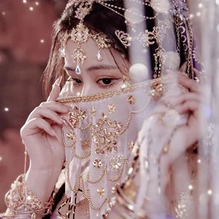 Belly Dance Veil Exotic Princess Cos Veil Western Style Dance Cover Face Ancient Style Han Dynasty Fairy Veil