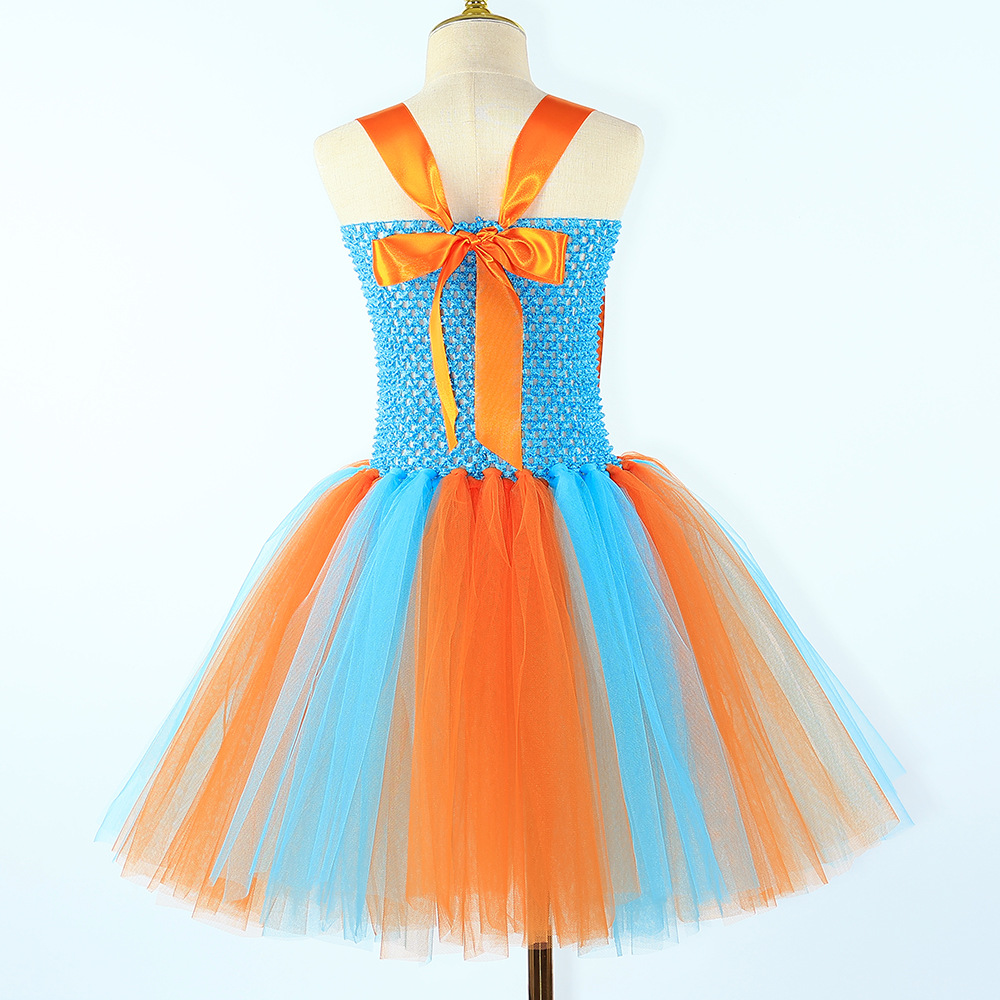 Kid's Clothing children's enlightenment program Blippi costume Halloween cosplay girl dress_voghion.com