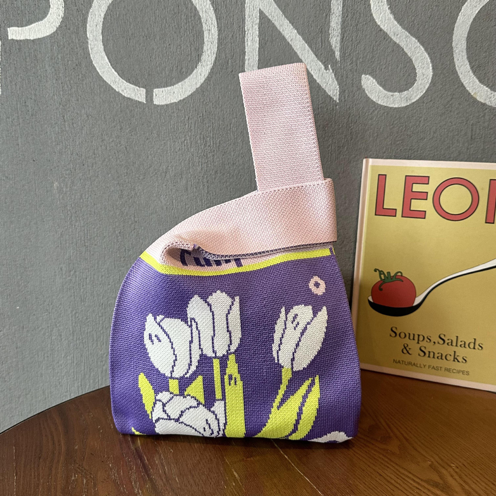 Bolsas de nicho de diseño flor Tulipan bolsas de tejido bolsas de tejido dopamina chaleco bolsas de mano