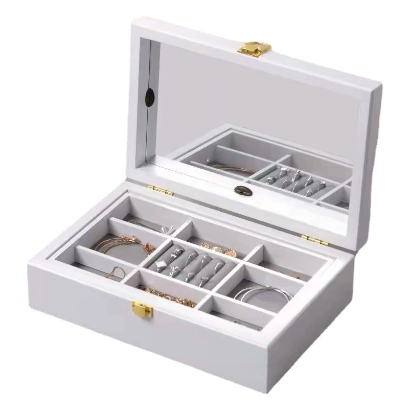 Трансграничная деревянная коробка ювелирных изделий высокого класса кольцо ювелирная коробка хранения деревянный макияж ретро ювелирная коробка ювелирных изделий коробка с замком