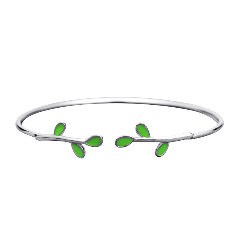 Corea de moda caliente temperamento pulsera de hojas abiertas mujeres simple literatura y arte fresco pulsera de hojas para enviar a estudiantes amigos