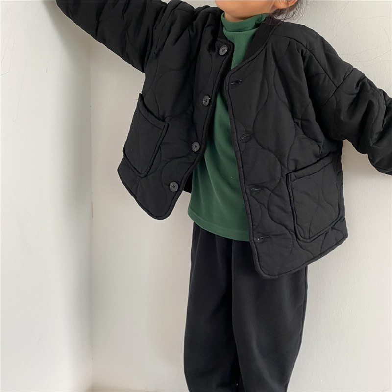 Casual Pastoral Solid Color Cotton Boys Outerwear display picture 4