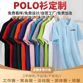 polo衫定制翻领印字logo刺绣短袖速干衣工装团体广告衫t恤工作服