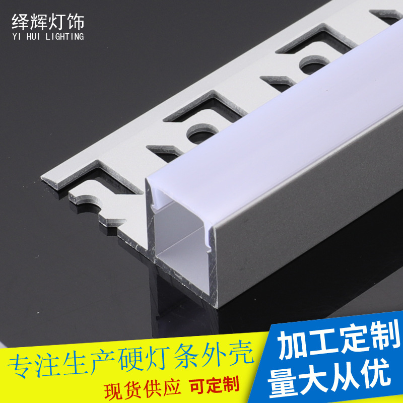 Tira de luz LED perfil de aluminio Luz lineal ranura de aluminio incrustado Luz lineal carcasa de aluminio ángulo interno ángulo externo encaje