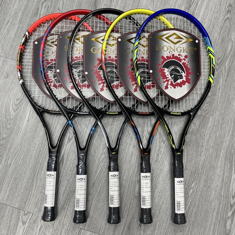 Full Carbon Tennis Racket Carbon Aluminum One-Piece with String Tapping for Beginners Lightweight