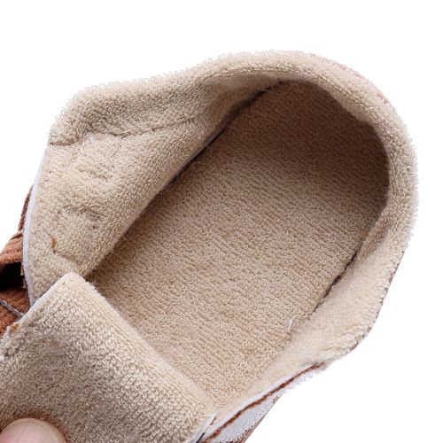 Spring Embroidered Bear Baby Shoes Double Velcro Striped Children's Shoes Toddler Shoes Factory Direct Sale One Piece