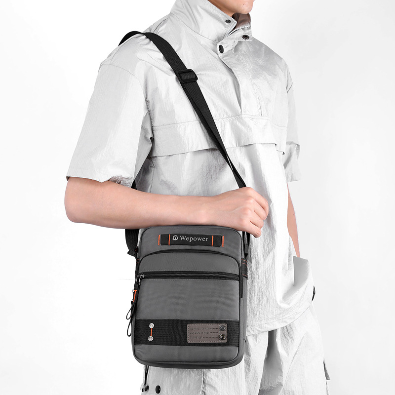 WEPOWER nuevo bolso de mensajero bolso de hombro para hombre bolso de hombre impermeable y resistente al desgaste multicapa bolso de viaje de ocio ligero