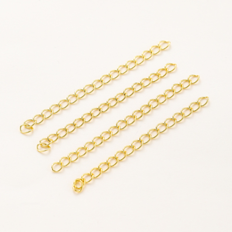 14k18k pure copper plating color retaining real gold o-shaped extension chain diy jewelry accessories necklace closing chain adjustment chain