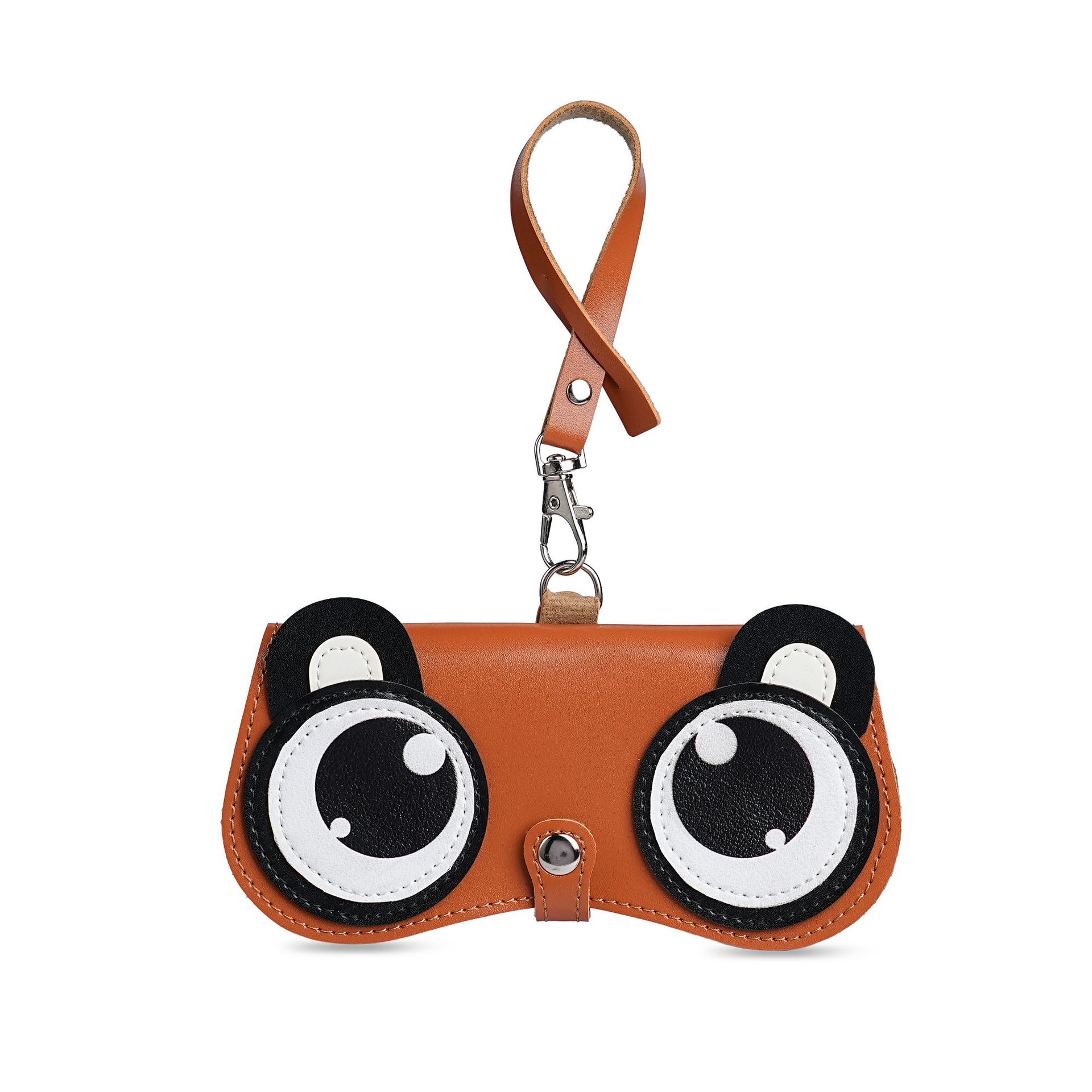 Cartoon cute glasses clipins moda gafas de sol bolsa portátil gafas de sol caja protector bolsa para hombres y mujeres colgante