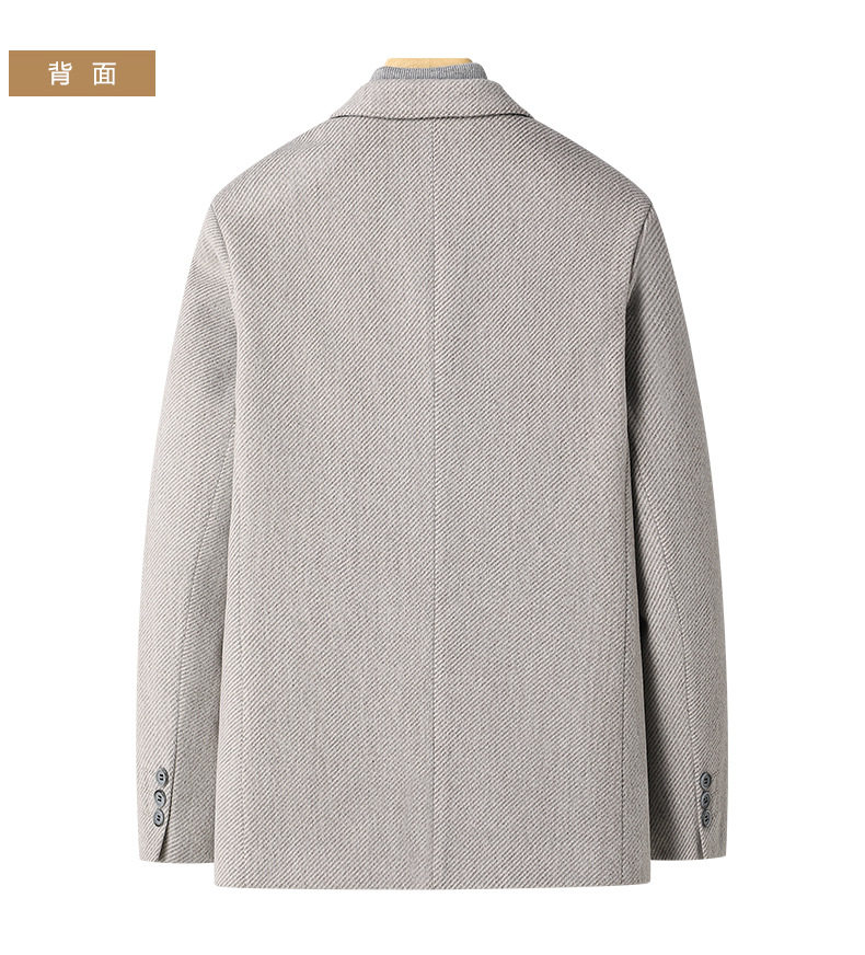 Áo vest nam dạ len dáng ôm hai cúc cổ vest tay dài — Màu be, Xanh tím than chi tiết 17