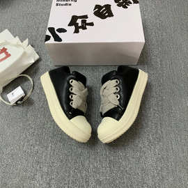 RO平替暗黑胖丁新款面包鞋欧美跨境小板鞋女情侣款糖果色个性