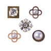 Metal hair accessory, clothing, bag, beads from pearl, factory direct supply, four-leaf clover