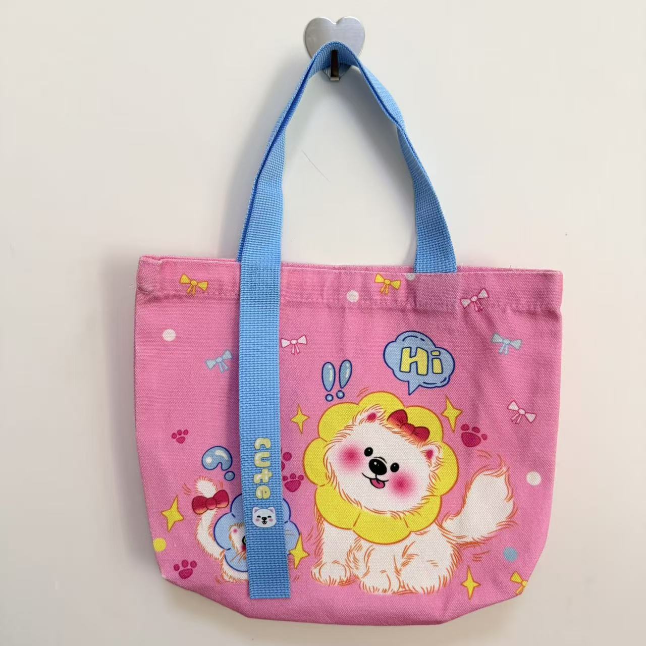 Bolsa de lona, bolsa de lona de dibujos animados, bolsa de mano, bolsa de almuerzo, bolsa de mano simple, bolsa de viaje para oficina