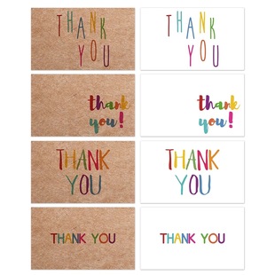 Cross-border wholesale White thank you card praise card thank you gift card packaging Kraft paper thank you card