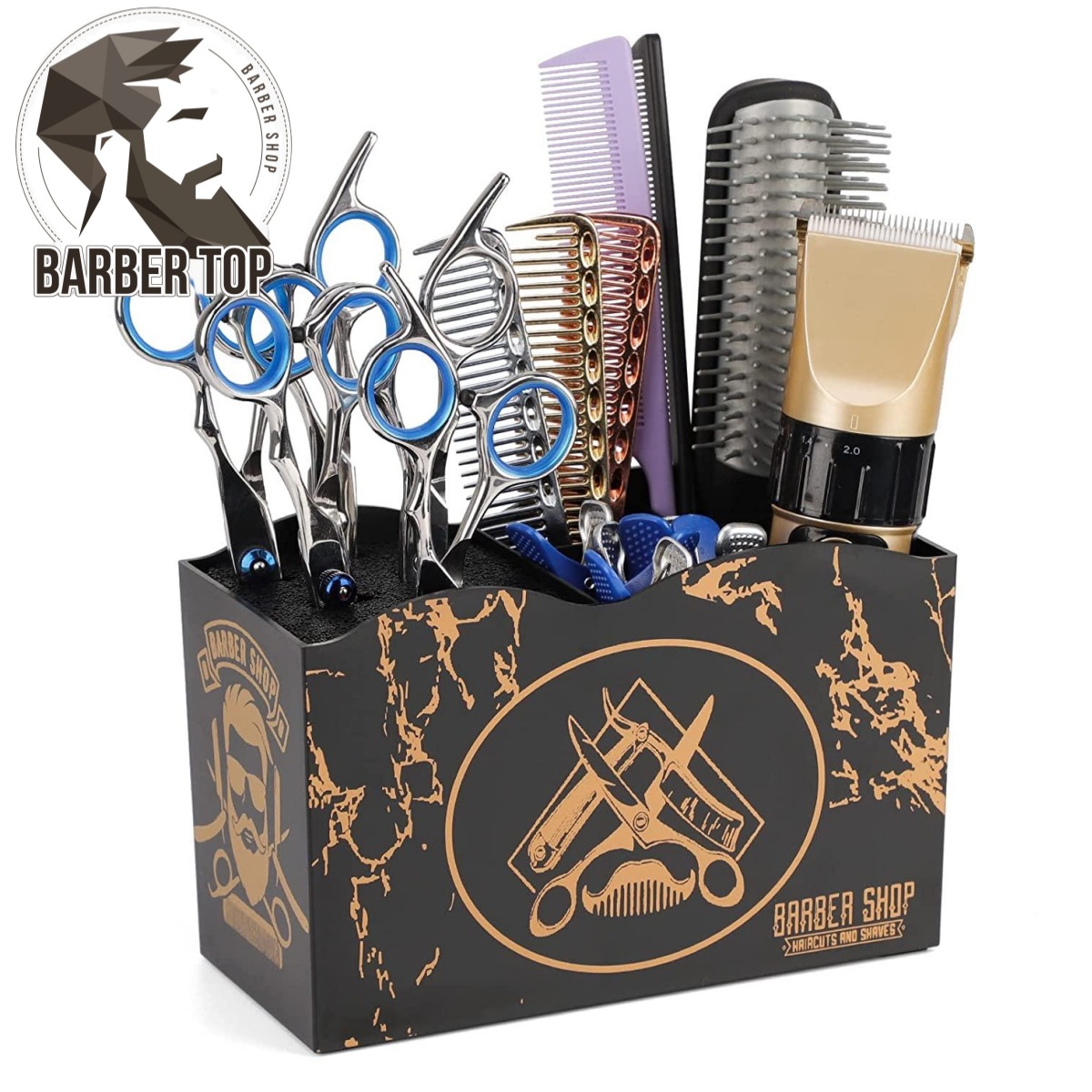 En stock caja de almacenamiento de herramientas de peluquero 5 capas tijeras de peluquero peine clip holder salon styling herramientas de almacenamiento rack