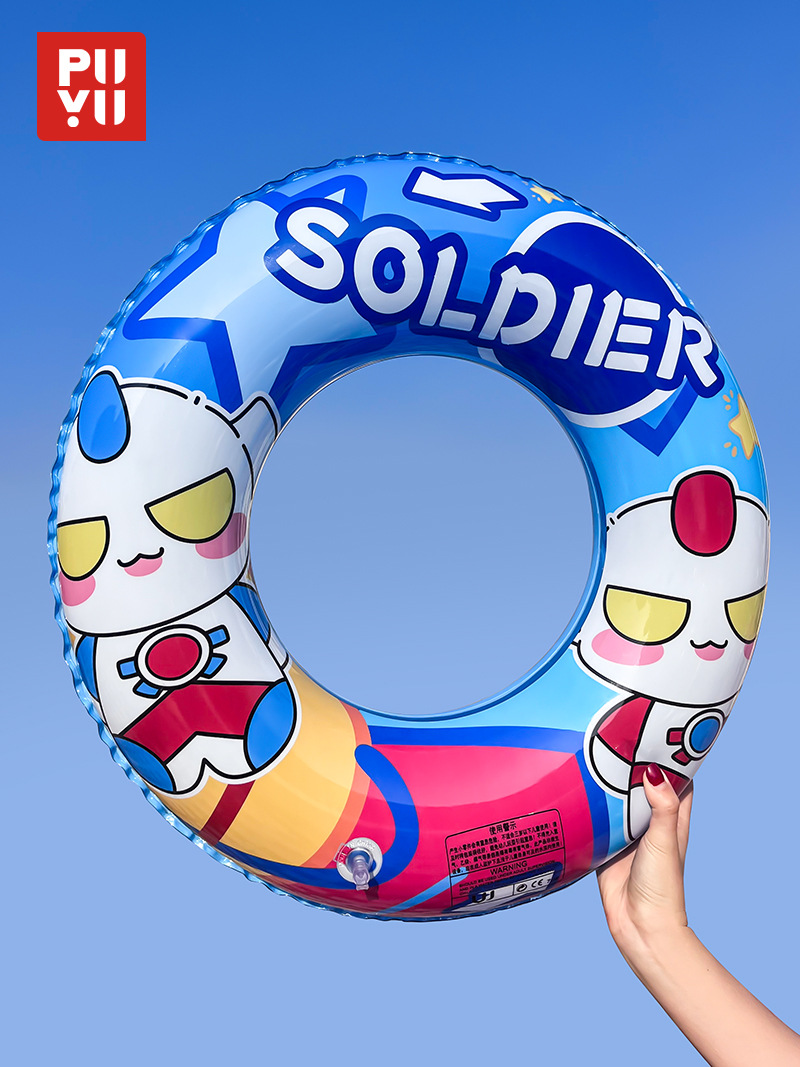 cartoon water inflatable swimming ring PVC
