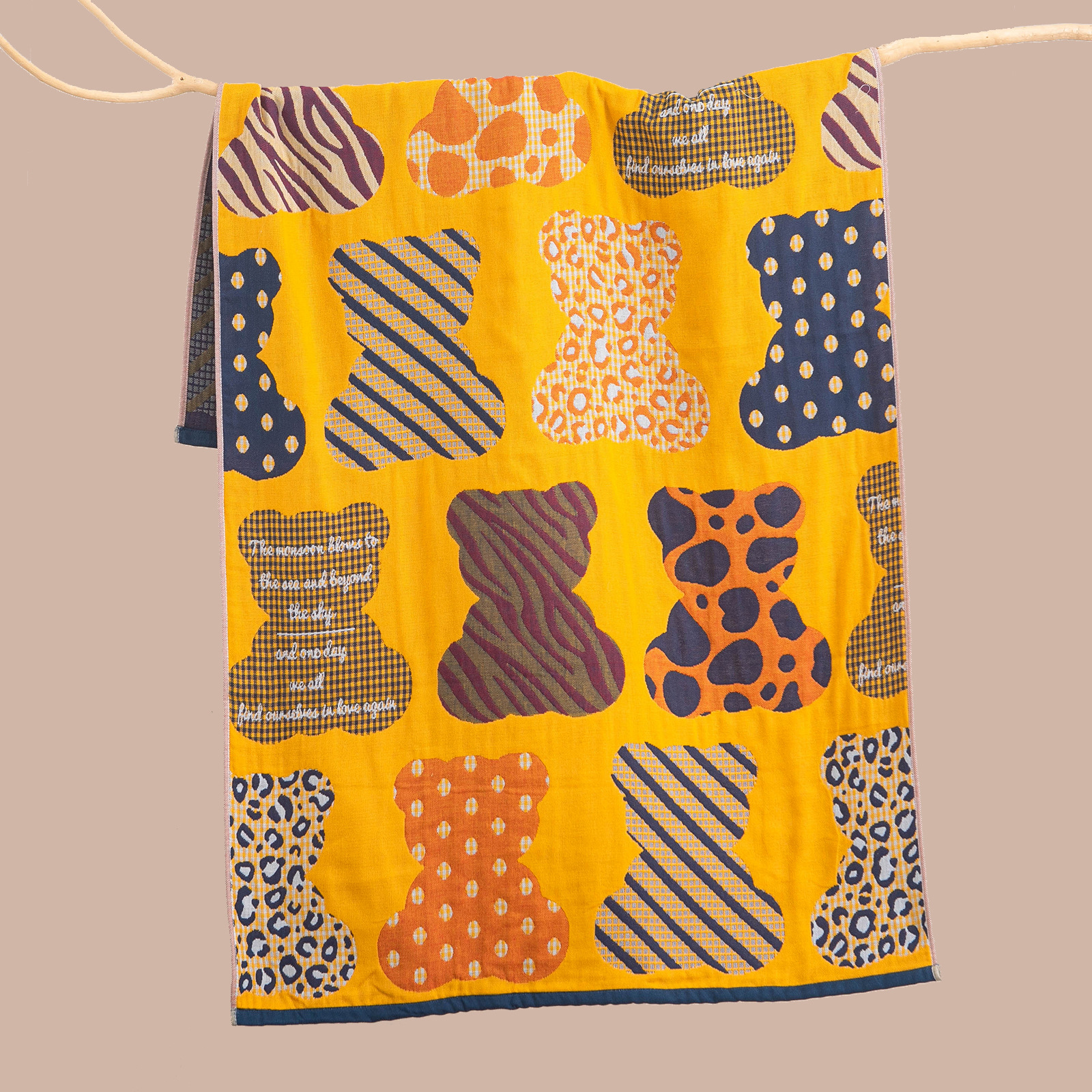 4-layer gauze bath towel pure cotton absorbent lint-free cotton cartoon Four Seasons soft bath towel for adults and children