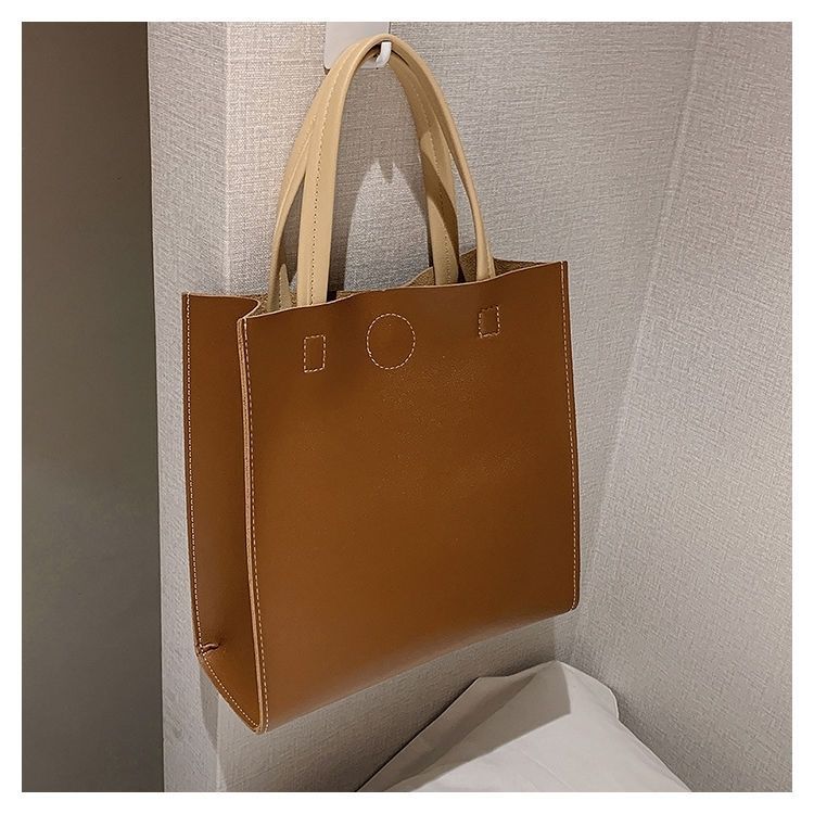 2024 New Bags Korean Version Versatile Commuting Bags Large Capacity Portable Tote Bag Temperament Popular Women’s Bag Vertical Style_voghion.com