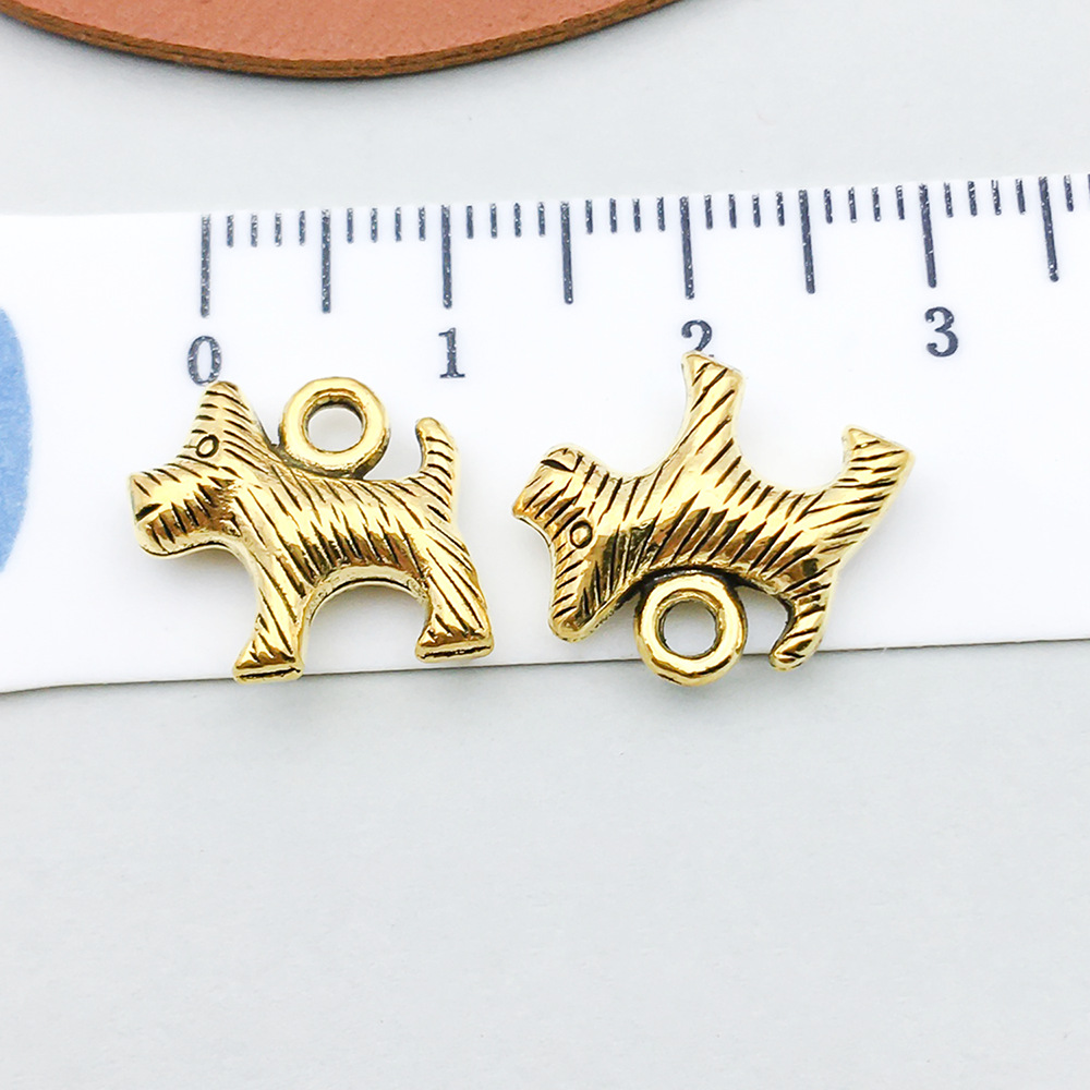 고대 황금 장발 개 1마리-1.6g-13*13mm-20562