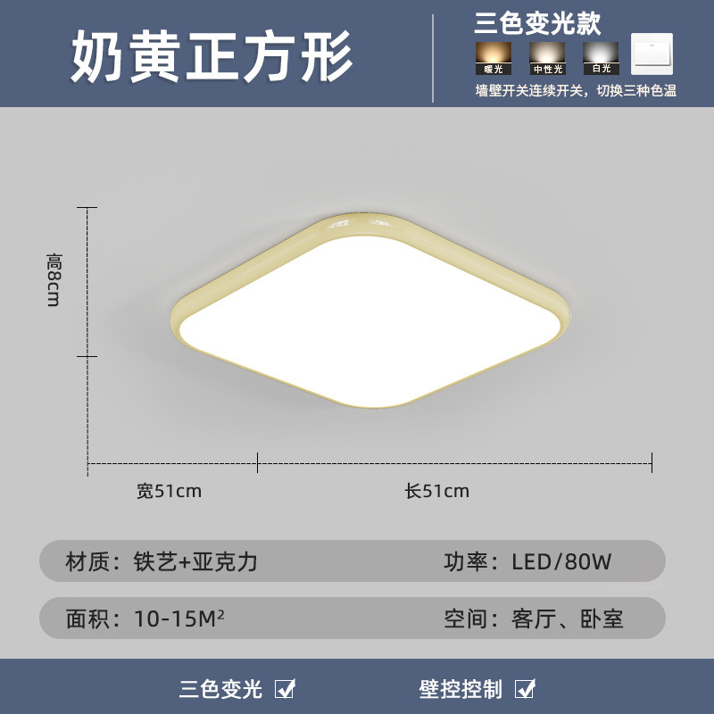 Luz de techo de sala de estar simple y moderna protección de ojos de espectro completo paquete rectangular ultra delgado Guangdong Zhongshan Hall lámparas